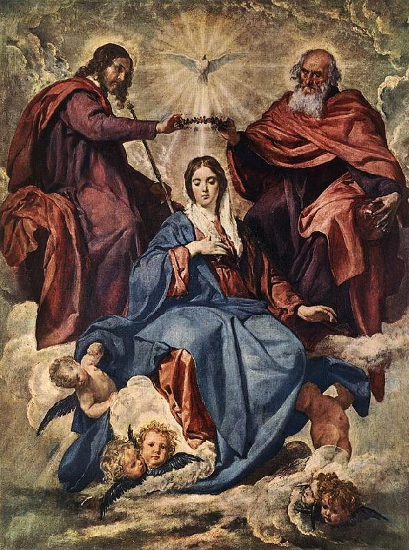 VELAZQUEZ, Diego Rodriguez de Silva y The Coronation of the Virgin jh oil painting image